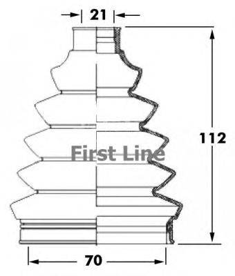 Пыльник, приводной вал FIRST LINE FCB6067