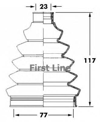 Пыльник, приводной вал FIRST LINE FCB6068