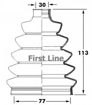 Пыльник, приводной вал FIRST LINE FCB6069