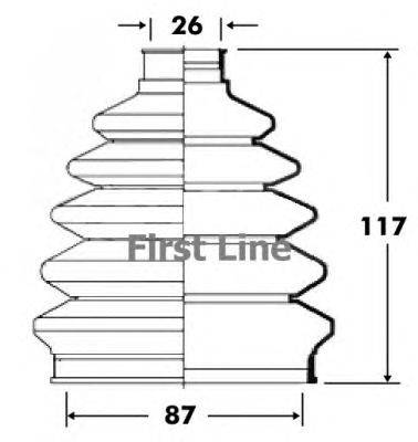 Пыльник, приводной вал FIRST LINE FCB6077
