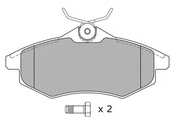 Комплект тормозных колодок, дисковый тормоз FREMAX FBP-1268