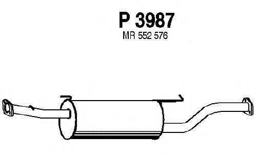 Средний глушитель выхлопных газов FENNO 3987