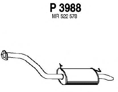 Глушитель выхлопных газов конечный FENNO 3988