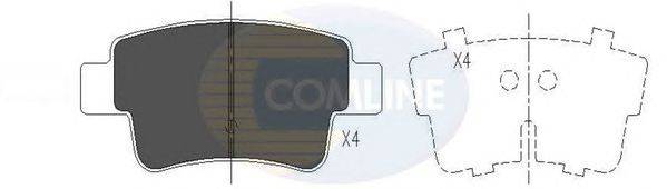 Комплект тормозных колодок, дисковый тормоз COMLINE CBP26012