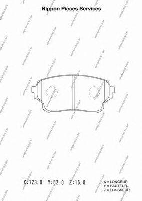 Комплект тормозных колодок, дисковый тормоз NPS LP2000