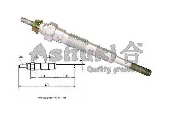 Свеча накаливания ASHUKI 1713-2102