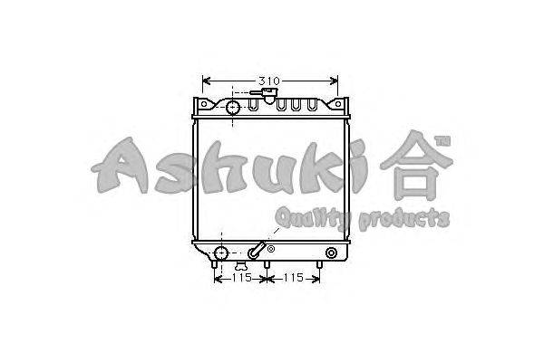 Радиатор, охлаждение двигателя ASHUKI K453-03