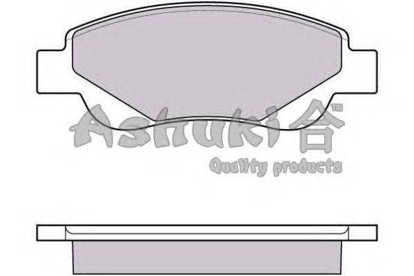 Комплект тормозных колодок, дисковый тормоз ASHUKI 1080-2212A