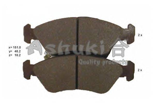 Комплект тормозных колодок, дисковый тормоз ASHUKI 1080-3030J