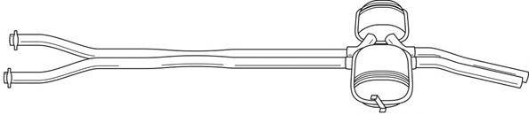 Средний глушитель выхлопных газов SIGAM 35404