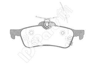 Комплект тормозных колодок, дисковый тормоз IPS Parts IBR-1296