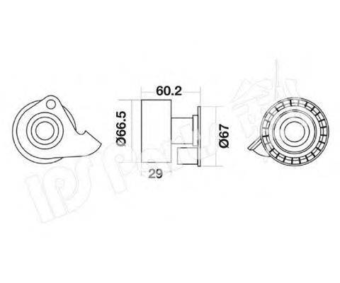 Устройство для натяжения ремня, ремень ГРМ IPS Parts ITB-6616