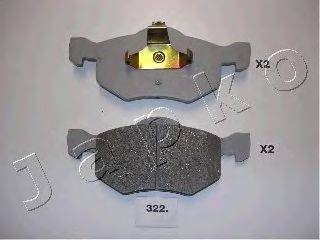 Комплект тормозных колодок, дисковый тормоз JAPANPARTS 5003322