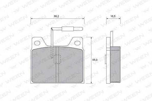 Комплект тормозных колодок, дисковый тормоз WEEN 20271