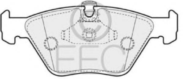 Комплект тормозных колодок, дисковый тормоз EEC BRP0953