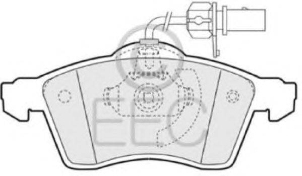 Комплект тормозных колодок, дисковый тормоз EEC BRP1182