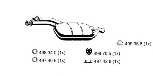 Средний глушитель выхлопных газов ERNST 374200