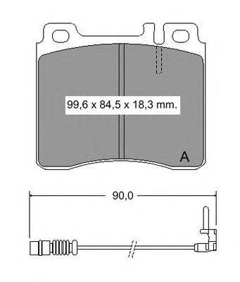 Комплект тормозных колодок, дисковый тормоз VEMA 834970