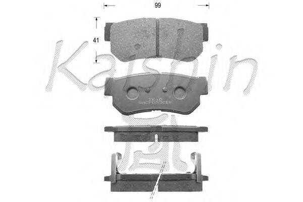 Комплект тормозных колодок, дисковый тормоз KAISHIN D11118