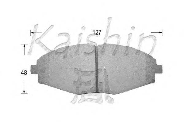 Комплект тормозных колодок, дисковый тормоз KAISHIN D11144