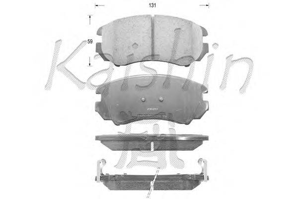 Комплект тормозных колодок, дисковый тормоз KAISHIN D11148