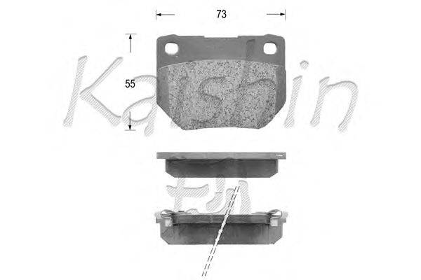 Комплект тормозных колодок, дисковый тормоз KAISHIN D1124