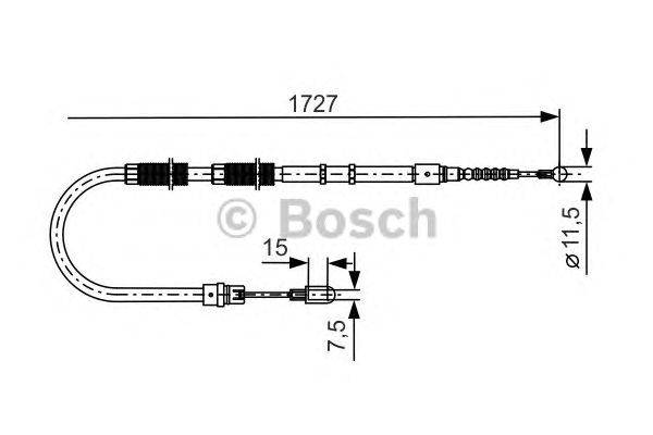 Трос, стояночная тормозная система BOSCH 1 987 477 259