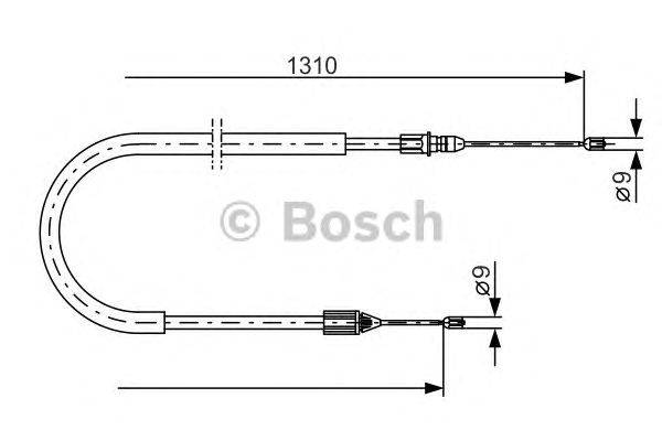 Трос, стояночная тормозная система BOSCH BC629