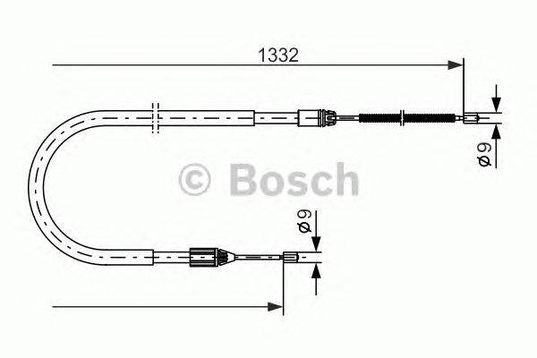 Трос, стояночная тормозная система BOSCH 1 987 477 781