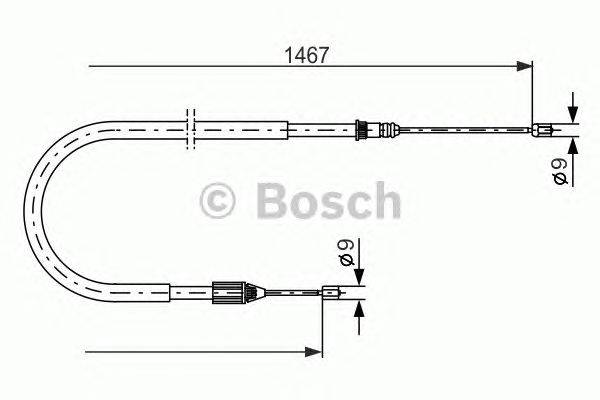 Трос, стояночная тормозная система BOSCH 1 987 477 937