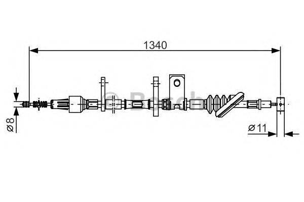 Трос, стояночная тормозная система LUCAS ELECTRICAL GCH2182