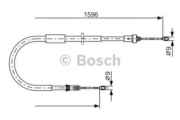 Трос, стояночная тормозная система BOSCH 1 987 482 334
