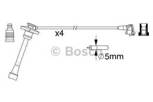 Комплект проводов зажигания BOSCH 0 986 357 176