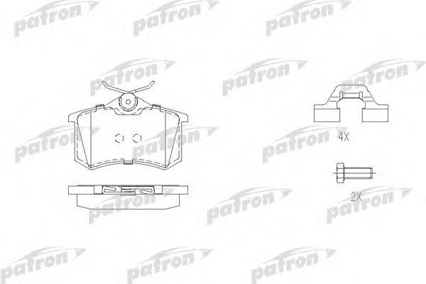 Комплект тормозных колодок, дисковый тормоз PATRON PBP1481