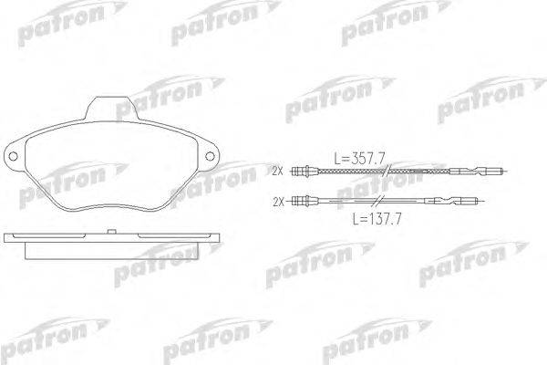 Комплект тормозных колодок, дисковый тормоз PATRON PBP875
