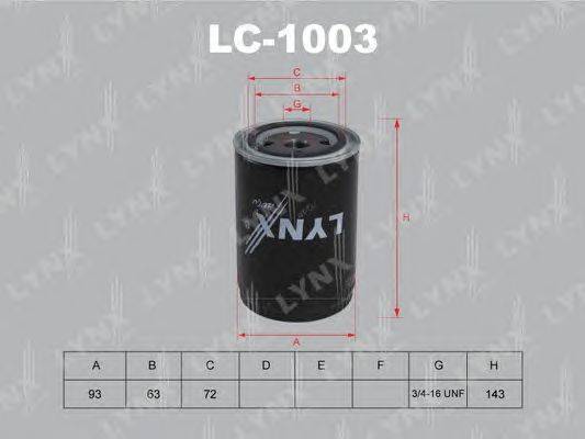 Масляный фильтр LYNXauto LC-1003