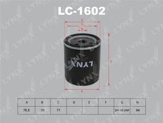 Масляный фильтр LYNXauto LC-1602