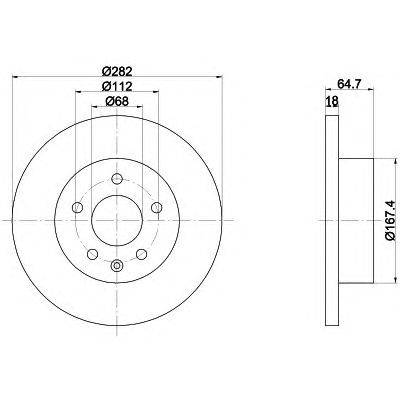 Тормозной диск HELLA PAGID 8DD 355 102-891