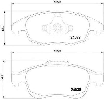 Комплект тормозных колодок, дисковый тормоз HELLA PAGID 8DB 355 013-341