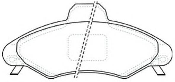 Комплект тормозных колодок, дисковый тормоз ASVA AKD-1228