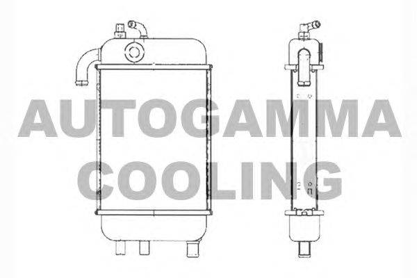 Радиатор, охлаждение двигателя AUTOGAMMA 104361