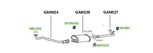 Система выпуска ОГ GT Exhaust 1070