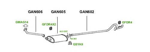 Система выпуска ОГ GT Exhaust 1089