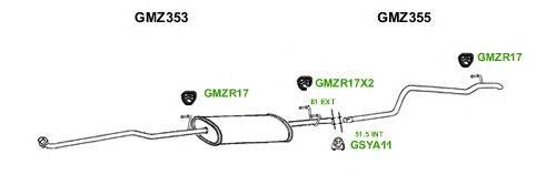 Система выпуска ОГ GT Exhaust 1167