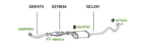 Система выпуска ОГ GT Exhaust 1267