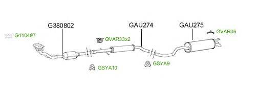 Система выпуска ОГ GT Exhaust 2733