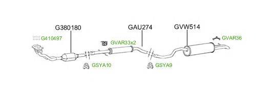 Система выпуска ОГ GT Exhaust 2739