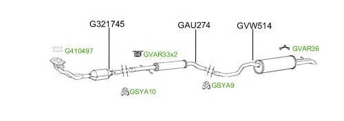 Система выпуска ОГ GT Exhaust 2742