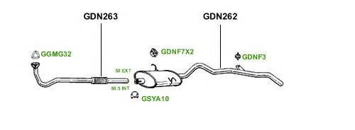 Система выпуска ОГ GT Exhaust 3684