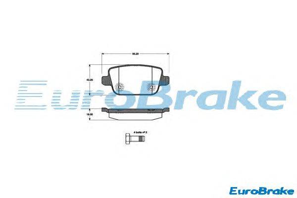 Комплект тормозных колодок, дисковый тормоз EUROBRAKE 5501222567
